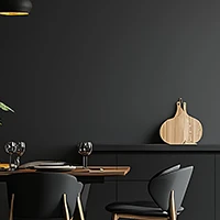 Cuisine - Noir Cornet de frites tricolor